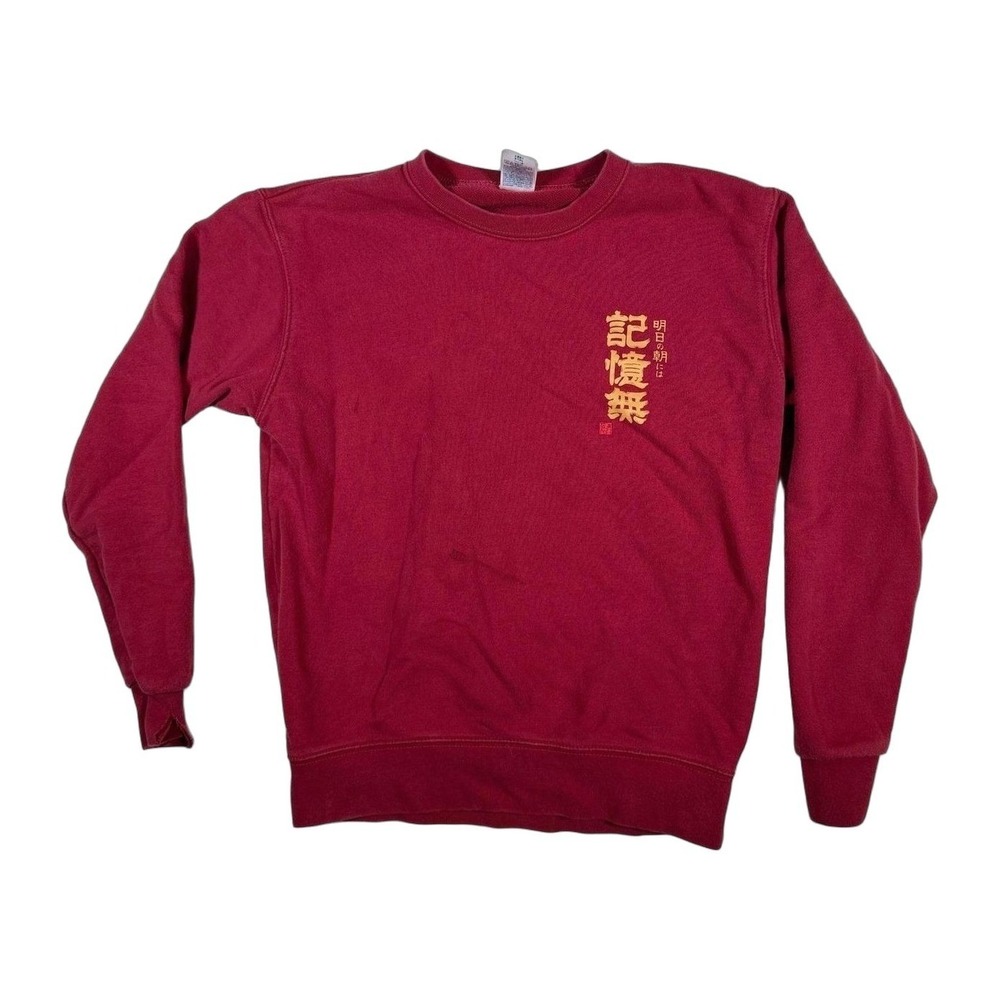 Heavy Drinker Remember Nothing Sweatshirt Red Long Sleeve Crew Neck Size M Mens
